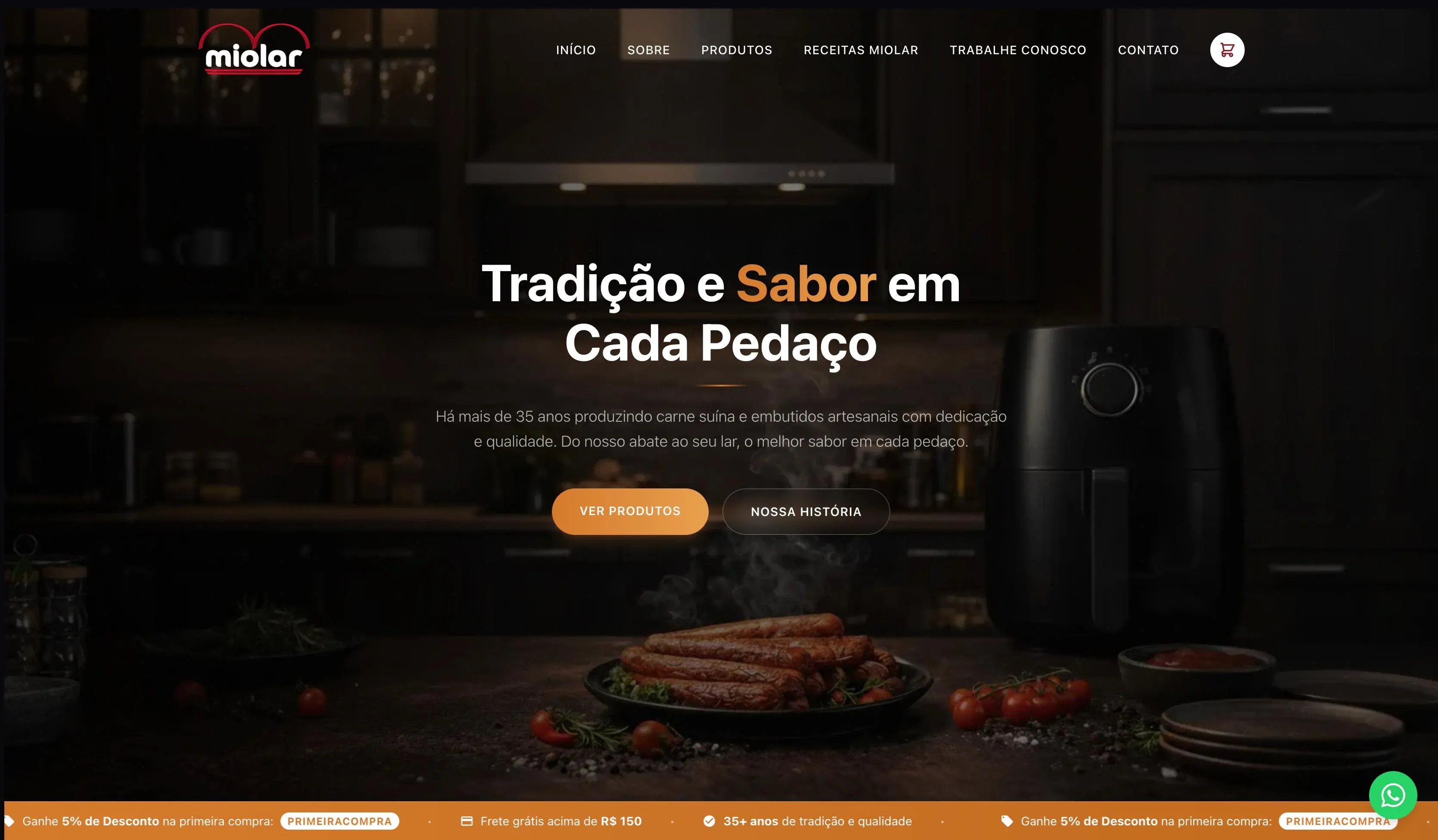 Screenshot do projeto Miolar desenvolvido pela Softec Digital