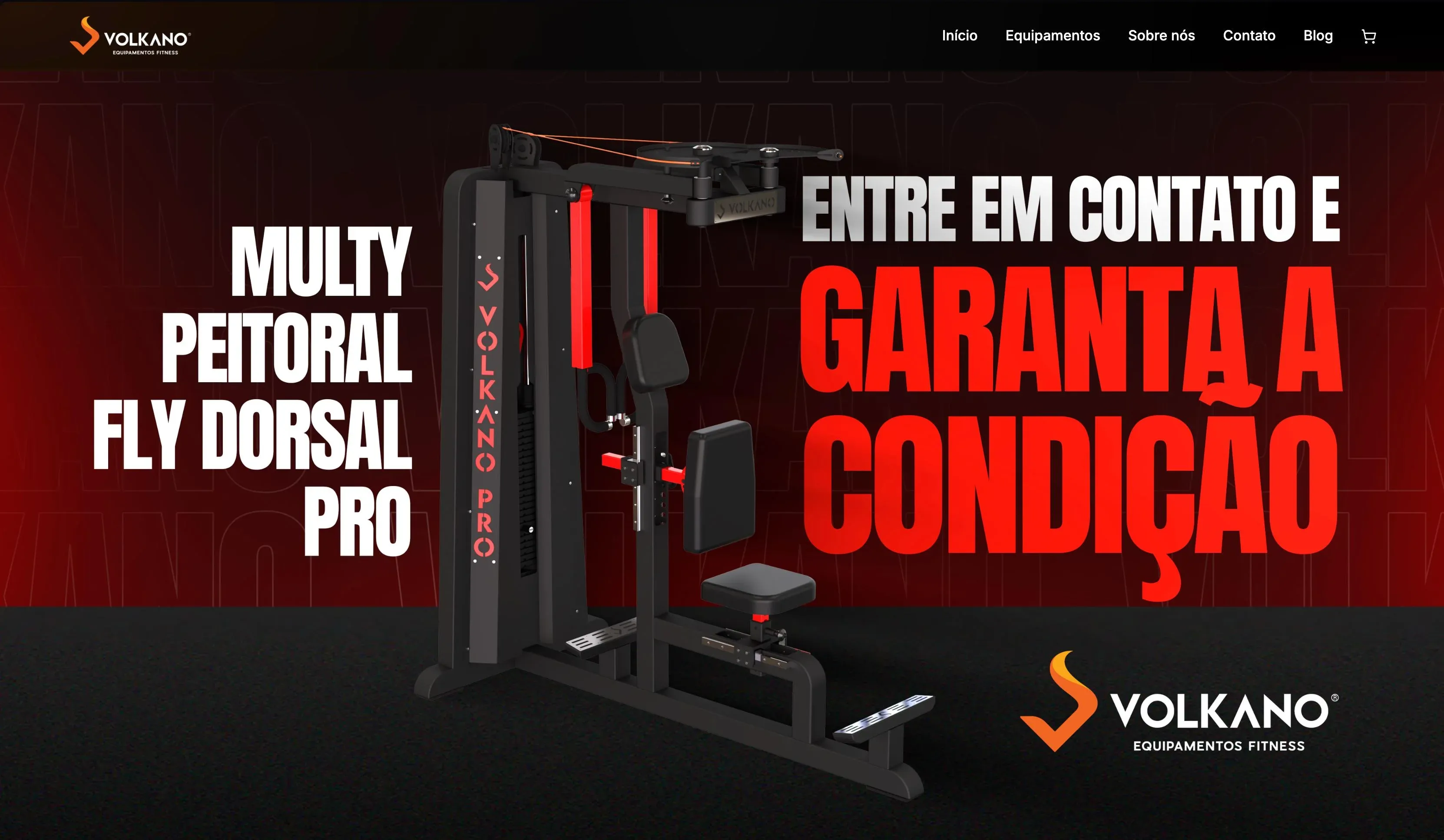 Screenshot do projeto Volkano Fitness desenvolvido pela Softec Digital