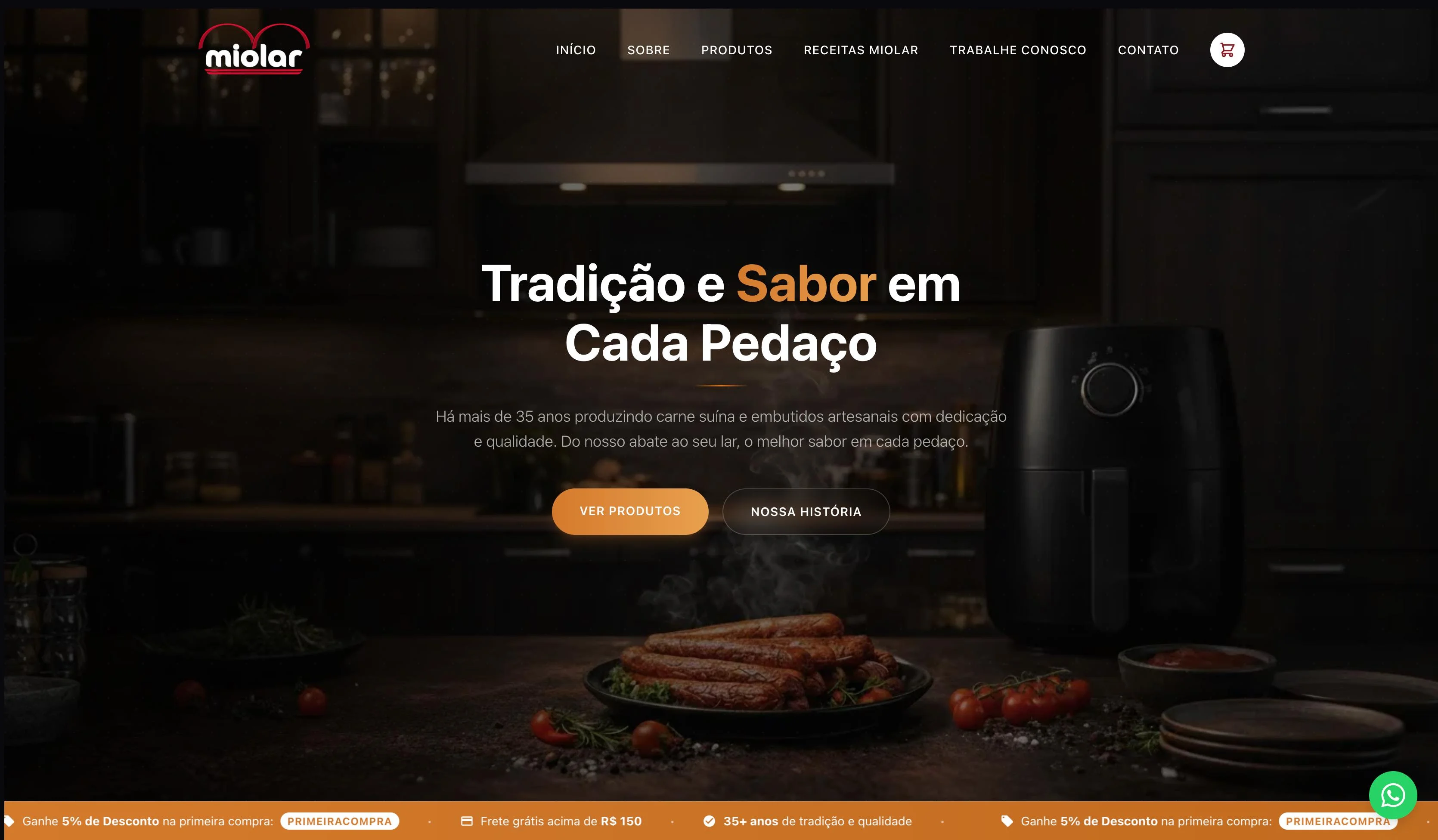 Screenshot do projeto Miolar desenvolvido pela SOFTEC